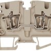 Through terminal block, spring balancer connection, 0.5-2.5 mm², 2 pole, 24 A, 8 kV, dark beige, 1808200000