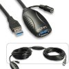 LINDY Kabel USB USB 3.2 Gen1 Złącze męskie USB-A, Złącze żeńskie USB-A 10.00 m czarny 43156