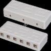 1303-6 Keystone empty housing 6 port, white