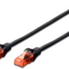 Patch cable, RJ45 plug, straight to RJ45 plug, straight, Cat 6, U/UTP, PVC, 1 m, black, DK-1612-010/BL