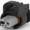 Socket, 2 pole, straight, 1 row, gray, 2304514-2