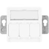 Module mounting, white, flush mounting, for 3 x AMJ, 3 x UMJ, 100021419