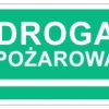 ZNAK - AC078 Droga pożarowa w prawo 20 x 10 cm FS - Folia samoprzylepna foto.