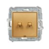 MINI Wyłącznik pojedynczy ze schodowym (wspólne zasilanie) w stylu amerykańskim złoty 29MWPUS-10.1 KARLIK
