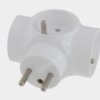 TRÓJNIK ELEKTRYCZNY ROZGAŁĘŹNIK 3 GNIAZDA Z UZIEMIENIEM 3X ZŁODZIEJ