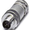 Złącze wielostykowe przemysłowe 5-pinowe M12 Montaż na kablu Wtyczka Phoenix Contact