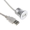 Kabel USB Złącze A USB A Złącze B USB A dł. 500mm Przewód przedłużający USB USB 2.0 kolor: Szary
