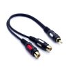 Adapter RCA / 2xRCA - 25cm.