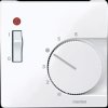 534825 System M, thermostat + switch, active white glossy, central plat