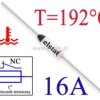 Bezpiecznik termiczny 16A; 192°C; axialny; THT