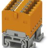 Distribution block, push-in connection, 0.14-2.5 mm², 12 pole, 17.5 A, 6 kV, orange, 3002949