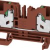 Through terminal block, snap-in, 4.0 mm², 32 A, 8 kV, brown, 3109410000