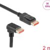 87051 DisplayPort 1.4 cable, 8K @ 60 Hz, 90° with angled bottom, 2 m