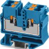 4 wire mini through terminal, push-in connection, 0.14-4.0 mm², 1 pole, 24 A, 8 kV, blue, 1429437