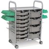 Callero Plus STEAM Activity Double Trolley & Charcoal Grey Gratnells Trays