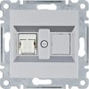 Lumina Gniazdo komputerowe pojedyczne RJ45 kat.6 UTP srebrne WL2152