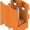 Pin header, 2 pole, pitch 5 mm, straight, orange, 1581320000