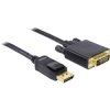 Delock 82591 DisplayPort 1.2 to DVI 24+1 Male Passive Adapter Cable 2m Black
