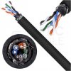 Kabel sieciowy S/UTP kat.5e skrętka mobilna 4x2x0,48mm zewnętrzny suchy PVC czarny linka Bitner BiTsound