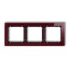 DECO Ramka potrójna - efekt szkła (ramka: bordowa spód: czarny) bordowy 14-12-DRS-3