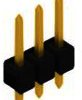 Pin header, 3 pole, pitch 2.54 mm, straight, black, 10046106