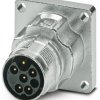 Surface-mounting plug, M17, 6 pole, crimp connection, standard/ONECLICK quick locking system, straight, 1628918