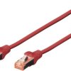 kabel LAN Digitus DK-1644-100/R, 1 szt., RJ45, CAT 6, S/FTP, 10.00 m, czerwony