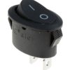 Oval Black On-Off Rocker Switch SPST