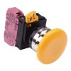 YW4B-M4E01Y Yellow 22mm Metal Bezel Mushroom Momentary Push Button Switch NC IP65 IDEC