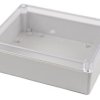 Obudowa ogólnego użytku Poliwęglan szerokość zew. 125 mm długość zew. 165 mm wys. zew. 55 mm Hammond IP65 Jasnoszary