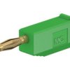 Adapter z wtykiem bananowym Wtyk Połączenie lutowane Zielony 10A Staubli rozmiar 2mm
