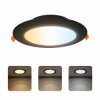 Oprawa podtynkowa downlight LED, 12W, 1050lm, IP20, CCT, okrągła, czarna, ALEXIS HOROZ