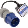 Tester gniazd, 16/32A, 230V ac, CAT III 300 V, Zasilanie sieciowe