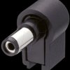 10491 DC power plug, angled, Øi = 2.1 mm, Øa=5.5 mm
