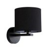 Kinkiet sypialniany CECINA z klasycznym czarnym kloszem LP-114/1W BK Light Prestige