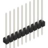 Pin header, 10 pole, pitch 2.54 mm, straight, black, 10046700