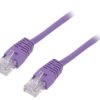 Patch cord U/UTP, Cat 5e, RJ45 wtyk z obu stron, linka, CCA, 2m PP12-2M/V
