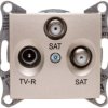 Sedna Gniazdo antenowe satyna TV/SAT/SAT koncowe SDN3502168
