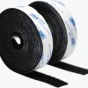 Velcro tape, 50 mm, self adhesive, PA, black, 3 m, BYB-5-12H0977