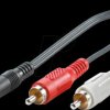11994345 Audio Kabel, 3,5 mm Klinkenstecker auf 2x Cinch Stecker, 5 m