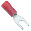 Red 3.7mm Insulated Crimp Fork Terminal (Pack of 100)