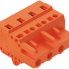Socket header, 4 pole, pitch 7.62 mm, angled, orange, 231-704/008-000