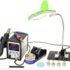 Zestaw Hotair - Stacja Lutownicza WEP 995D+ z grotówk± 75W +pamięć ustawień/profili x3 +platforma z lup± +o¶wietlenie LED