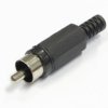 Wtyk RCA CINCH plastik czarny