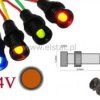 Kontrolka LED 5mm 24VDC + przew. pomarańczowa