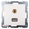 Berker/B.Kwadrat Gniazdo Usb 3,5Mm Audio Śnieżnobiałe 3315398989