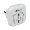 Adapter podrozny na wtyk europejski, gniazdo uniwersalne, 250 V 10 A, bialy, DPM PF01EU-W