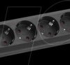 381.151K SMART socket strip, 6-way, type F - CEE 7/3, black