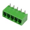 5-Way 3.81mm Horizontal PCB Header Closed Ends Green 10A 300V