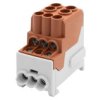 Blok Rozdzielczy Dbr 100A (2X25 / 6X10) Al/Cu - Brązowy